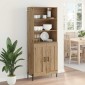 vidaXL Highboard Artisan Oak 69,5 x 32,5 x 180 εκ Επεξεργασμένο Ξύλο