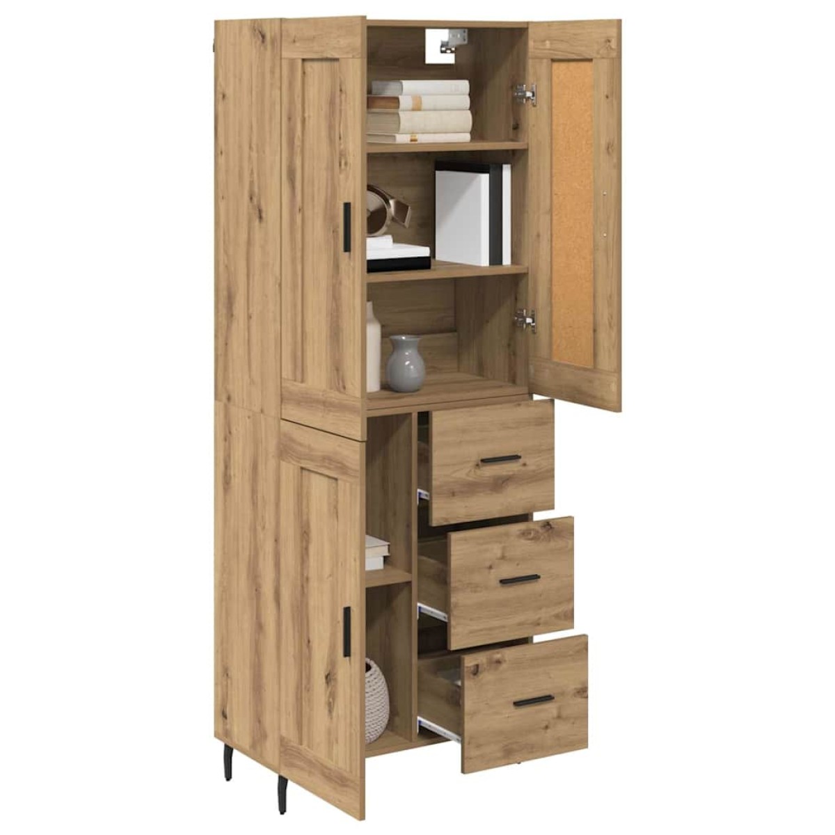 vidaXL Highboard 2 τμχ. Artisan Oak 69,5 x 34 x 180 εκ.