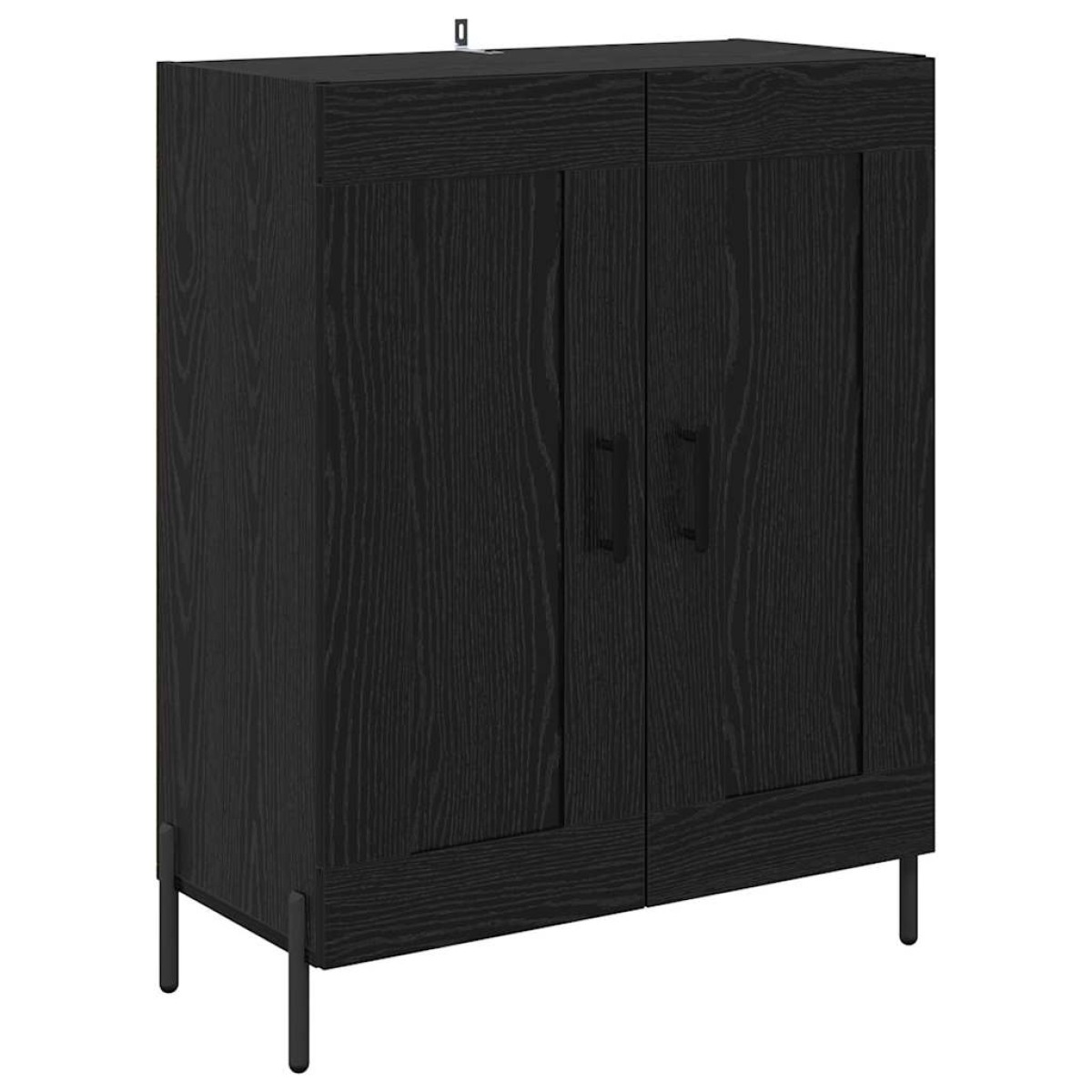 vidaXL Highboard 2 τμχ. Μαύρη Οξυά 69,5 x 34 x 180 εκ.