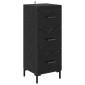 vidaXL Highboard Μαύρη Οξυά 34,5 x 34 x 180 εκ. Επεξεργασμένο Ξύλο