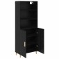 vidaXL Highboard Μαύρη Οξυά 69,5 x 32,5 x 180 εκ Επεξεργασμένο Ξύλο