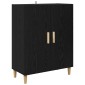 vidaXL Highboard Μαύρη Οξυά 69,5 x 32,5 x 180 εκ Επεξεργασμένο Ξύλο