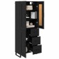 vidaXL Highboard 2 τμχ. Μαύρη Οξυά 69,5 x 34 x 180 εκ.