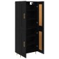 vidaXL Highboard Μαύρη Οξυά 69,5 x 34 x 180 εκ. Επεξεργασμένο Ξύλο