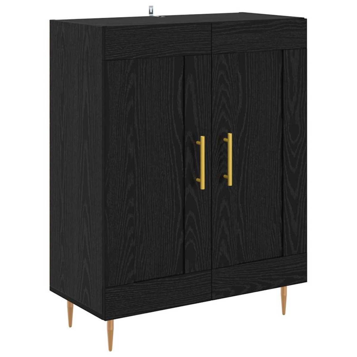 vidaXL Highboard Μαύρη Οξυά 69,5 x 34 x 180 εκ. Επεξεργασμένο Ξύλο