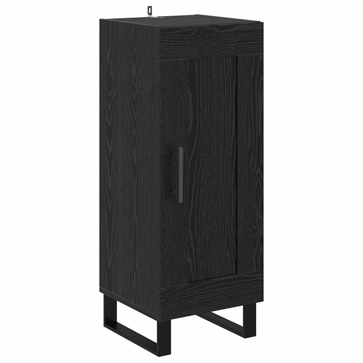 vidaXL Highboard Μαύρη Οξυά 34,5 x 34 x 180 εκ. Επεξεργασμένο Ξύλο