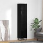 vidaXL Highboard Μαύρη Οξυά 34,5 x 34 x 180 εκ. Επεξεργασμένο Ξύλο