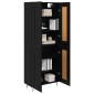 vidaXL Highboard Μαύρη Οξυά 69,5 x 34 x 180 εκ. Επεξεργασμένο Ξύλο
