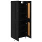 vidaXL Highboard Μαύρη Οξυά 69,5 x 34 x 180 εκ. Επεξεργασμένο Ξύλο