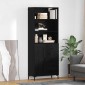 vidaXL Highboard Μαύρη Οξυά 69,5 x 34 x 180 εκ. Επεξεργασμένο Ξύλο