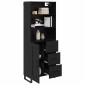 vidaXL Highboard 2 τμχ. Μαύρη Οξυά 69,5 x 34 x 180 εκ.