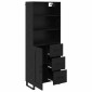 vidaXL Highboard 2 τμχ. Μαύρη Οξυά 69,5 x 34 x 180 εκ.