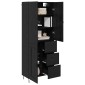 vidaXL Highboard 2 τμχ. Μαύρη Οξυά 69,5 x 34 x 180 εκ.