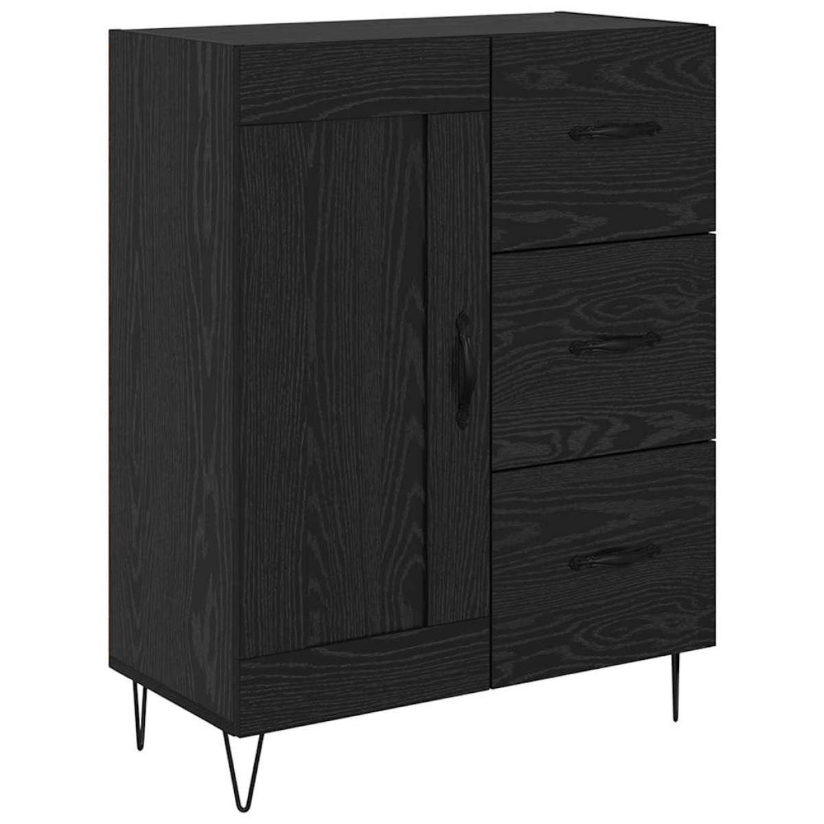 vidaXL Highboard 2 τμχ. Μαύρη Οξυά 69,5 x 34 x 180 εκ.