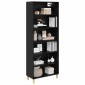 vidaXL Highboard Μαύρη Οξυά 69,5 x 32,5 x 180 εκ Επεξεργασμένο Ξύλο
