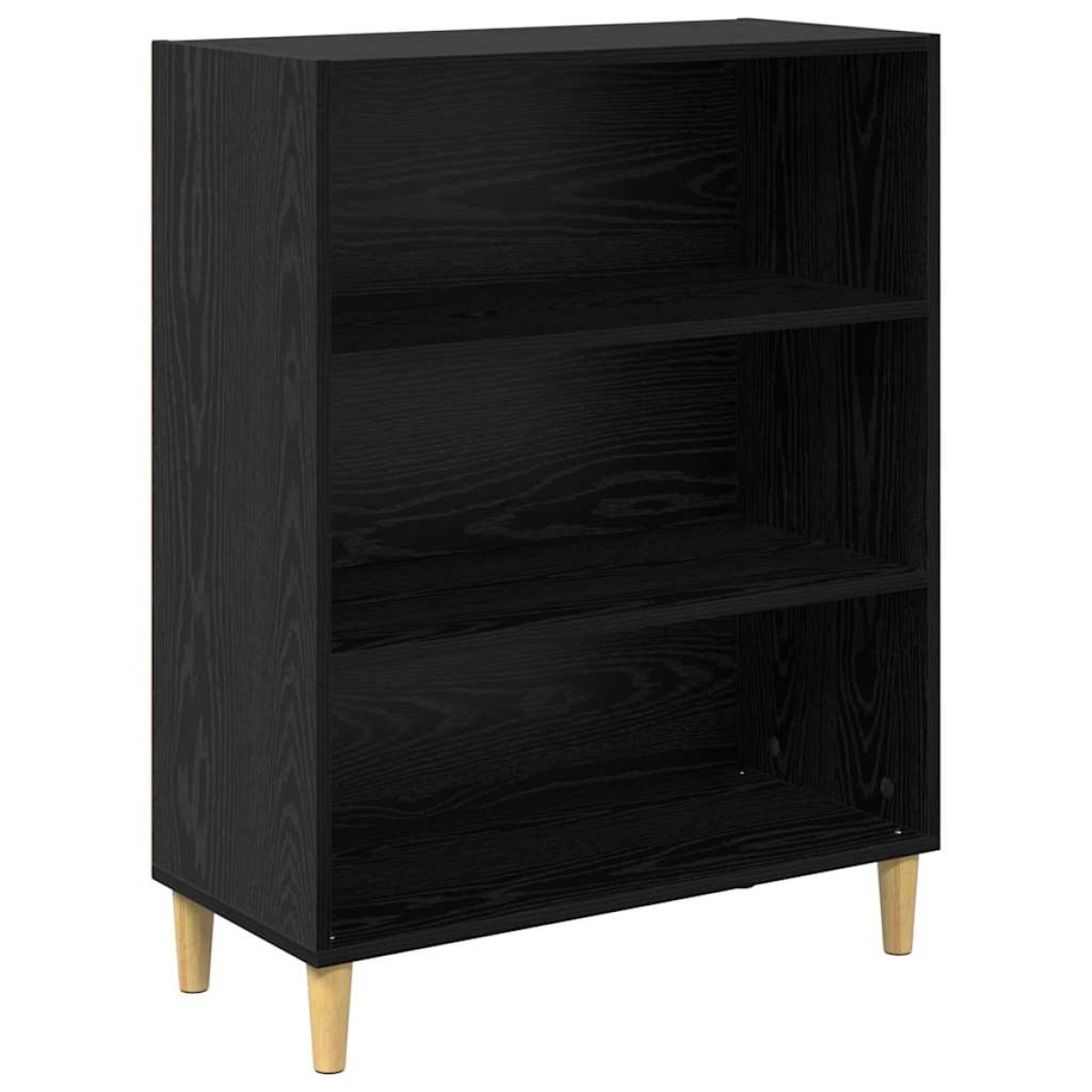 vidaXL Highboard Μαύρη Οξυά 69,5 x 32,5 x 180 εκ Επεξεργασμένο Ξύλο