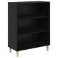 vidaXL Highboard Μαύρη Οξυά 69,5 x 32,5 x 180 εκ Επεξεργασμένο Ξύλο