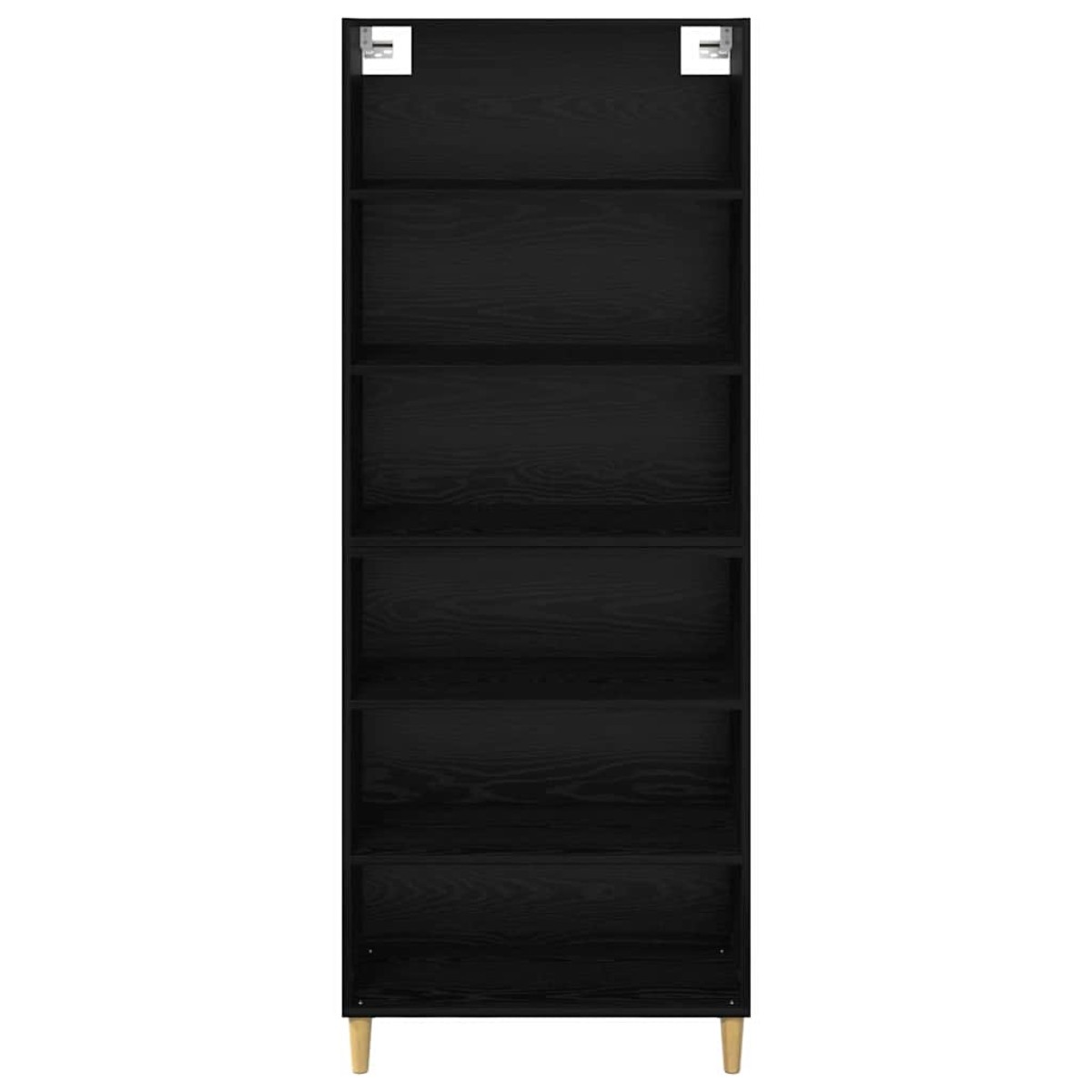 vidaXL Highboard Μαύρη Οξυά 69,5 x 32,5 x 180 εκ Επεξεργασμένο Ξύλο