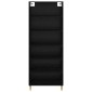 vidaXL Highboard Μαύρη Οξυά 69,5 x 32,5 x 180 εκ Επεξεργασμένο Ξύλο