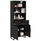 vidaXL Highboard 2 τμχ. Μαύρη Οξυά 69,5 x 34 x 180 εκ.