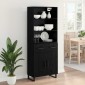 vidaXL Highboard 2 τμχ. Μαύρη Οξυά 69,5 x 34 x 180 εκ.