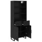 vidaXL Highboard 2 τμχ. Μαύρη Οξυά 69,5 x 34 x 180 εκ.