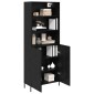 vidaXL Highboard Μαύρη Οξυά 69,5 x 34 x 180 εκ. Επεξεργασμένο Ξύλο