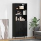 vidaXL Highboard Μαύρη Οξυά 69,5 x 34 x 180 εκ. Επεξεργασμένο Ξύλο
