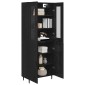 vidaXL Highboard 2 τμχ. Μαύρη Οξυά 69,5 x 34 x 180 εκ.