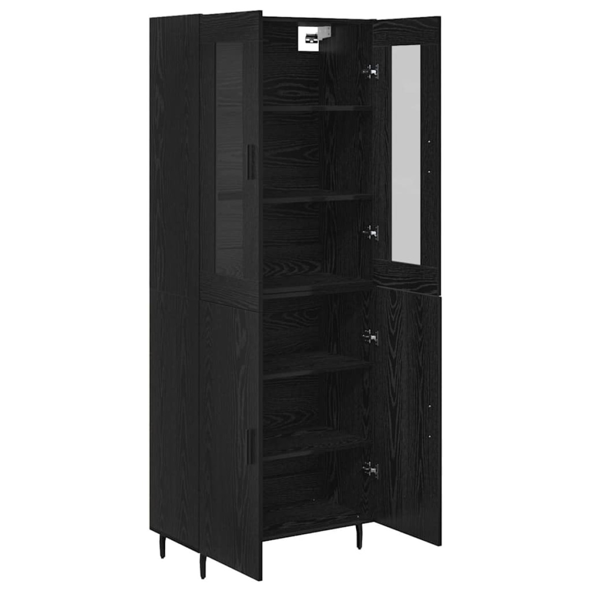 vidaXL Highboard 2 τμχ. Μαύρη Οξυά 69,5 x 34 x 180 εκ.
