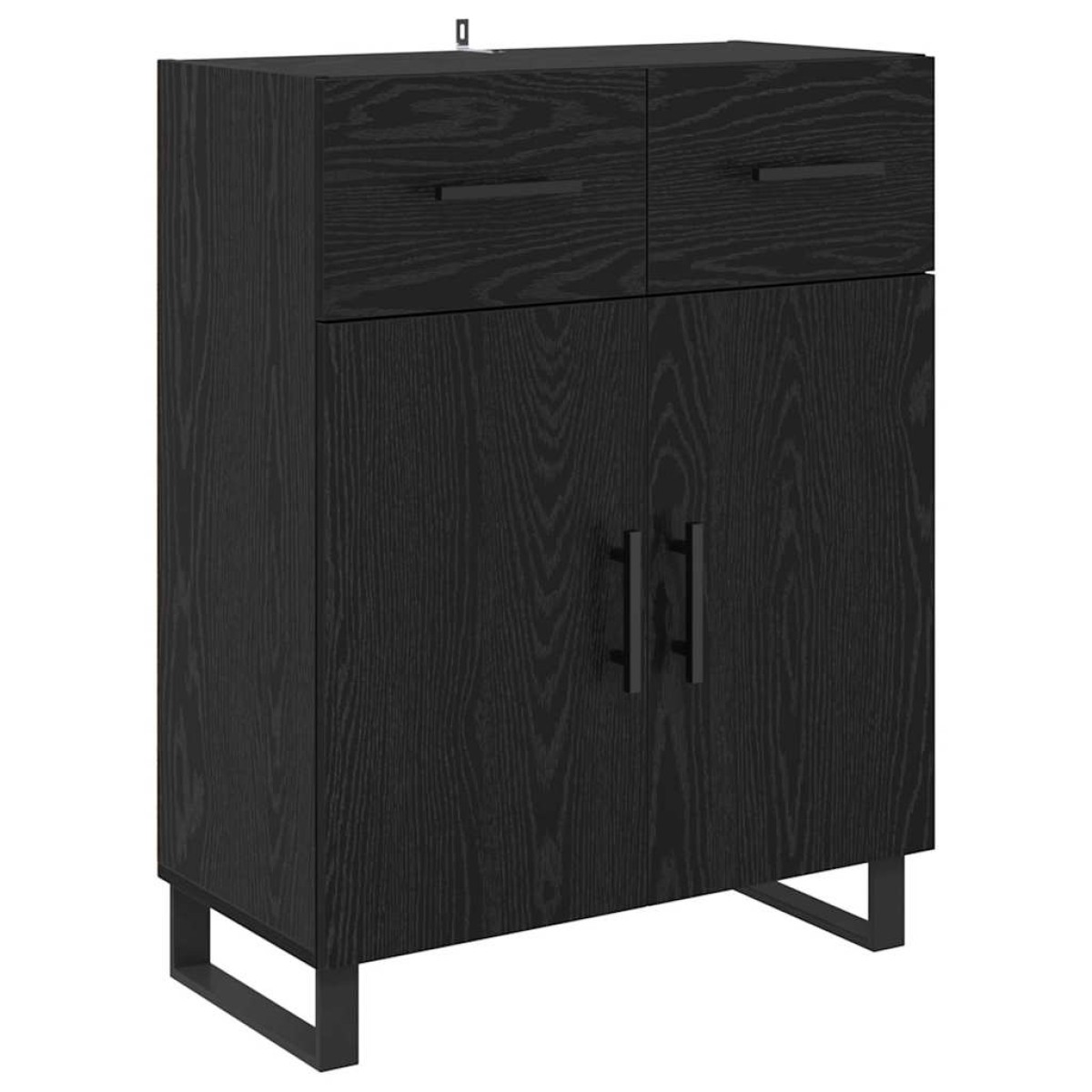vidaXL Highboard 2 τμχ. Μαύρη Οξυά 69,5 x 34 x 180 εκ.