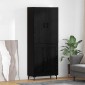 vidaXL Highboard Μαύρη Οξυά 69,5 x 34 x 180 εκ. Επεξεργασμένο Ξύλο