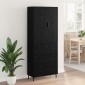 vidaXL Highboard 2 τμχ. Μαύρη δρυς 69,5 x 34 x 180 εκ.