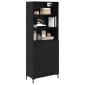 vidaXL Highboard Μαύρη Οξυά 69,5 x 34 x 180 εκ. Επεξεργασμένο Ξύλο