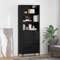 vidaXL Highboard Μαύρη Οξυά 69,5 x 34 x 180 εκ. Επεξεργασμένο Ξύλο