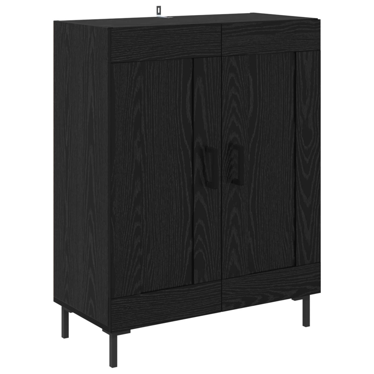 vidaXL Highboard Μαύρη Οξυά 69,5 x 34 x 180 εκ. Επεξεργασμένο Ξύλο
