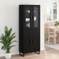 vidaXL Highboard 2 τμχ. Μαύρη Οξυά 69,5 x 34 x 180 εκ.