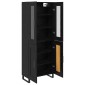 vidaXL Highboard 2 τμχ. Μαύρη Οξυά 69,5 x 34 x 180 εκ.