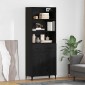vidaXL Highboard Μαύρη Οξυά 69,5 x 34 x 180 εκ. Επεξεργασμένο Ξύλο
