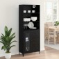 vidaXL Highboard Μαύρη Οξυά 69,5 x 34 x 180 εκ. Επεξεργασμένο Ξύλο
