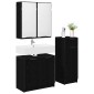 vidaXL Σετ Επίπλων Μπάνιου 3 τμχ. Μαύρη Οξυά 64,5 x 33,5 x 59 εκ.