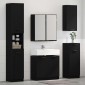 vidaXL Σετ Επίπλων Μπάνιου 3 τμχ. Μαύρη Οξυά 64,5 x 33,5 x 59 εκ.