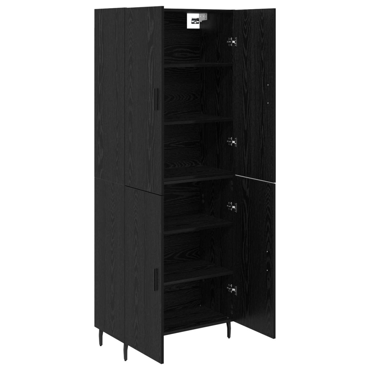 vidaXL Highboard 2 τμχ. Μαύρη δρυς 69,5 x 34 x 180 εκ.