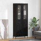 vidaXL Highboard Μαύρη Οξυά 69,5 x 34 x 180 εκ. Επεξεργασμένο Ξύλο