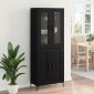 vidaXL Highboard 2 τμχ. Μαύρη Οξυά 69,5 x 34 x 180 εκ.