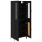 vidaXL Highboard 2 τμχ. Μαύρη Οξυά 69,5 x 34 x 180 εκ.