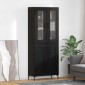 vidaXL Highboard 2 τμχ. Μαύρη Οξυά 69,5 x 34 x 180 εκ.