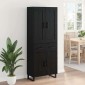 vidaXL Highboard 2 τμχ. Μαύρη Οξυά 69,5 x 34 x 180 εκ.