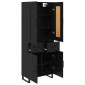 vidaXL Highboard 2 τμχ. Μαύρη Οξυά 69,5 x 34 x 180 εκ.