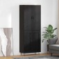 vidaXL Highboard 2 τμχ. Μαύρη Οξυά 69,5 x 34 x 180 εκ.
